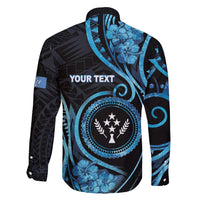 Personalised Kosrae Constitution Day Family Matching Short Sleeve Bodycon Dress and Hawaiian Shirt Ocean Floral Pattern