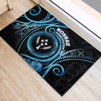 Kosrae Constitution Day Rubber Doormat Ocean Floral Pattern