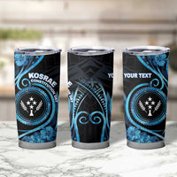 Personalised Kosrae Constitution Day Tumbler Cup Ocean Floral Pattern LT05 - Polynesian Pride