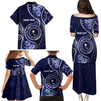 Personalised FSM Chuuk Family Matching Puletasi and Hawaiian Shirt Ocean Floral Pattern LT05 - Polynesian Pride