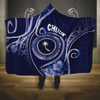 FSM Chuuk Hooded Blanket Ocean Floral Pattern