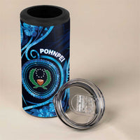 Personalised FSM Pohnpei 4 in 1 Can Cooler Tumbler Ocean Floral Pattern LT05 - Polynesian Pride