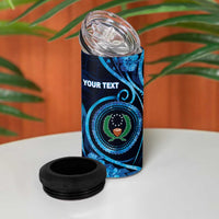 Personalised FSM Pohnpei 4 in 1 Can Cooler Tumbler Ocean Floral Pattern LT05 - Polynesian Pride