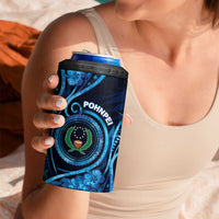 Personalised FSM Pohnpei 4 in 1 Can Cooler Tumbler Ocean Floral Pattern LT05 - Polynesian Pride