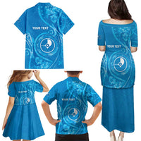 Personalised FSM Yap Family Matching Puletasi and Hawaiian Shirt Ocean Floral Pattern LT05 - Polynesian Pride