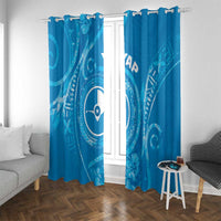 FSM Yap Window Curtain Ocean Floral Pattern