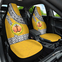 Personalised Anastasis College Car Seat Cover Tonga Unique Style - Polynesian Pride