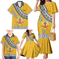 Personalised Anastasis College Family Matching Mermaid Dress and Hawaiian Shirt Tonga Unique Style - Polynesian Pride