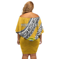 Personalised Anastasis College Family Matching Off Shoulder Short Dress and Hawaiian Shirt Tonga Unique Style LT05 - Polynesian Pride