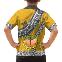 Personalised Anastasis College Family Matching Short Sleeve Bodycon Dress and Hawaiian Shirt Tonga Unique Style - Polynesian Pride