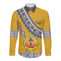 Personalised Anastasis College Long Sleeve Button Shirt Tonga Unique Style - Polynesian Pride