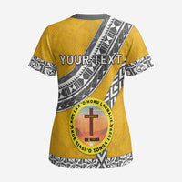 Personalised Anastasis College Scrub Top Tonga Unique Style - Polynesian Pride