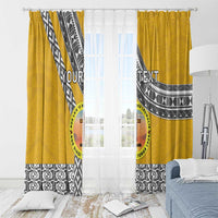 Personalised Anastasis College Window Curtain Tonga Unique Style - Polynesian Pride