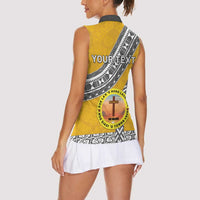 Personalised Anastasis College Women Sleeveless Polo Shirt Tonga Unique Style - Polynesian Pride