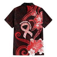 Heart Health Awareness Family Matching Mermaid Dress and Hawaiian Shirt Warrior Wears Red Polynesian Style