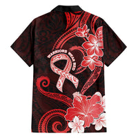 Heart Health Awareness Family Matching Short Sleeve Bodycon Dress and Hawaiian Shirt Warrior Wears Red Polynesian Style