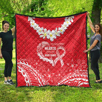 Heart Health Awareness Quilt Polynesian Red Ribbon