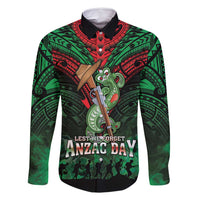 New Zealand ANZAC Day Family Matching Long Sleeve Bodycon Dress and Hawaiian Shirt Aotearoa Hei Tiki