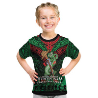 New Zealand ANZAC Day Kid T Shirt Aotearoa Hei Tiki