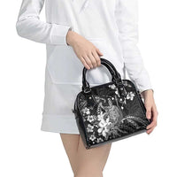 Hawaii King Kamehameha Day Shoulder Handbag Polynesian Pattern Mix Hibiscus Black LT05 - Polynesian Pride