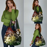 Hawaii King Kamehameha Day Grocery Bag Polynesian Pattern Mix Hibiscus Reggae LT05 - Polynesian Pride