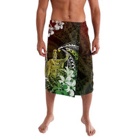 Hawaii King Kamehameha Day Lavalava Polynesian Pattern Mix Hibiscus Reggae