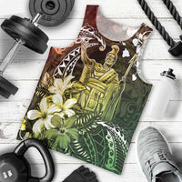 Hawaii King Kamehameha Day Men Tank Top Polynesian Pattern Mix Hibiscus Reggae