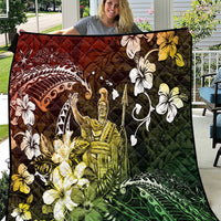 Hawaii King Kamehameha Day Quilt Polynesian Pattern Mix Hibiscus Reggae LT05 Reggae - Polynesian Pride