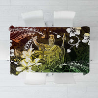 Hawaii King Kamehameha Day Tablecloth Polynesian Pattern Mix Hibiscus Reggae LT05 Reggae - Polynesian Pride