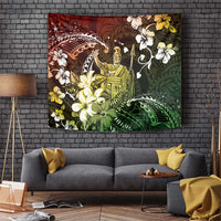 Hawaii King Kamehameha Day Tapestry Polynesian Pattern Mix Hibiscus Reggae LT05 Reggae - Polynesian Pride