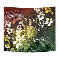 Hawaii King Kamehameha Day Tapestry Polynesian Pattern Mix Hibiscus Reggae LT05 - Polynesian Pride