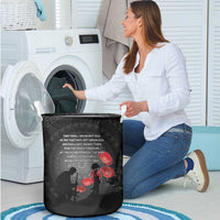 Cook Islands ANZAC Day Laundry Basket Soldier Silhouette Remembrance