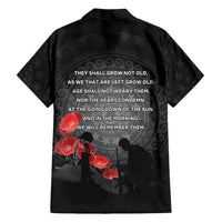 Cook Islands ANZAC Day Family Matching Off Shoulder Maxi Dress and Hawaiian Shirt Soldier Silhouette Remembrance LT05 - Polynesian Pride