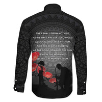 Cook Islands ANZAC Day Family Matching Short Sleeve Bodycon Dress and Hawaiian Shirt Soldier Silhouette Remembrance LT05 - Polynesian Pride