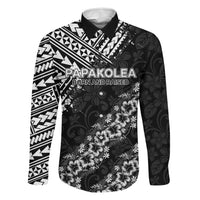 Hawaii Papakolea Born And Raised Family Matching Long Sleeve Bodycon Dress and Hawaiian Shirt Hawaiian Tribal Pattern LT05 Dad's Shirt - Long Sleeve Black - Polynesian Pride