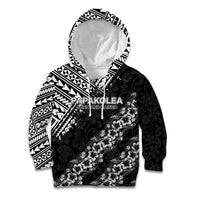 Hawaii Papakolea Born And Raised Kid Hoodie Hawaiian Tribal Pattern LT05 Hoodie Black - Polynesian Pride