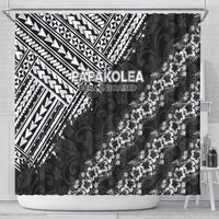 Hawaii Papakolea Born And Raised Shower Curtain Hawaiian Tribal Pattern LT05 - Polynesian Pride