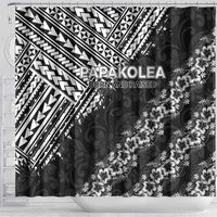 Hawaii Papakolea Born And Raised Shower Curtain Hawaiian Tribal Pattern LT05 - Polynesian Pride