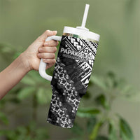 Hawaii Papakolea Born And Raised Tumbler With Handle Hawaiian Tribal Pattern LT05 - Polynesian Pride