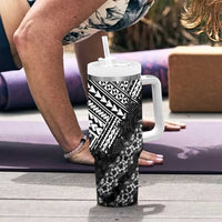 Hawaii Papakolea Born And Raised Tumbler With Handle Hawaiian Tribal Pattern LT05 - Polynesian Pride