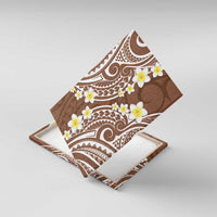 Plumeria With Brown Polynesian Tattoo Pattern Canvas Wall Art