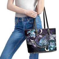 Polynesia Suicide Prevention Awareness Leather Tote Bag No Story Should End Too Soon