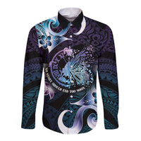 Personalised Polynesia Suicide Prevention Awareness Long Sleeve Button Shirt No Story Should End Too Soon