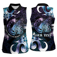 Personalised Polynesia Suicide Prevention Awareness Women Sleeveless Polo Shirt No Story Should End Too Soon