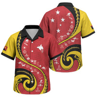 Papua New Guinea Independence Family Matching Summer Maxi Dress and Hawaiian Shirt Special Style Red Version LT05 Son's Shirt Red - Polynesian Pride