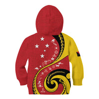 Papua New Guinea 50th Independence Anniversary Kid Hoodie Special Style Red Version - Polynesian Pride