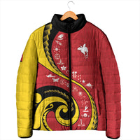Papua New Guinea Independence Padded Jacket Special Style Red Version LT05 - Polynesian Pride