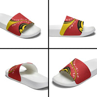 Papua New Guinea Independence Slide Sandals Special Style Red Version LT05 - Polynesian Pride