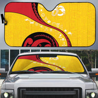 Papua New Guinea 50th Independence Anniversary Auto Sun Shade Special Style Yellow Version - Polynesian Pride