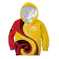 Papua New Guinea 50th Independence Anniversary Kid Hoodie Special Style Yellow Version - Polynesian Pride